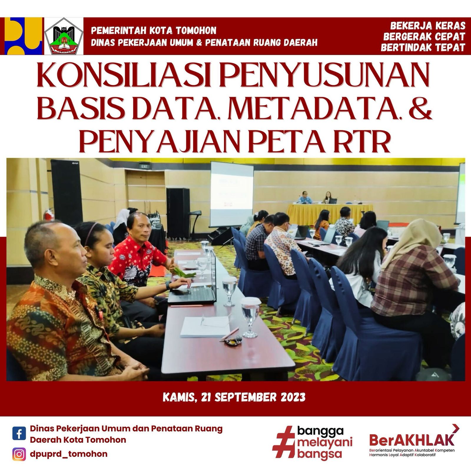 KONSULTASI PENYUSUNAN BASIS DATA, METADATA & PENYAJIAN PETA RTR